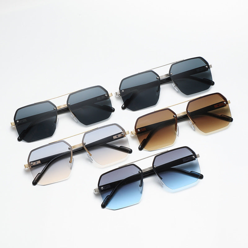 Octagon Rimless Sunglasses - Black